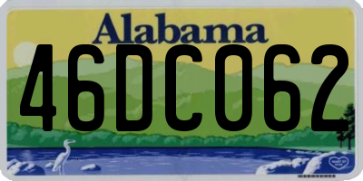 AL license plate 46DC062