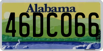 AL license plate 46DC066