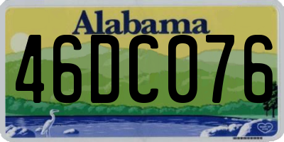 AL license plate 46DC076
