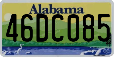 AL license plate 46DC085