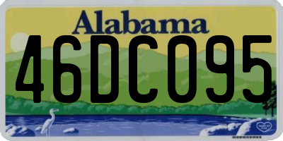 AL license plate 46DC095