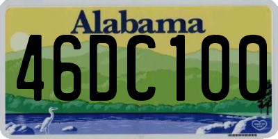AL license plate 46DC100