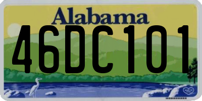 AL license plate 46DC101
