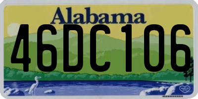 AL license plate 46DC106