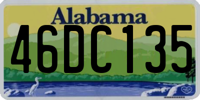 AL license plate 46DC135