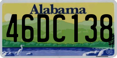 AL license plate 46DC138