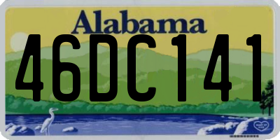 AL license plate 46DC141