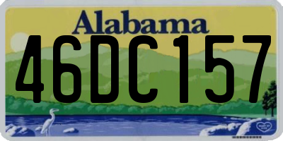 AL license plate 46DC157