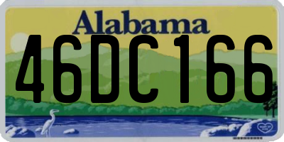 AL license plate 46DC166