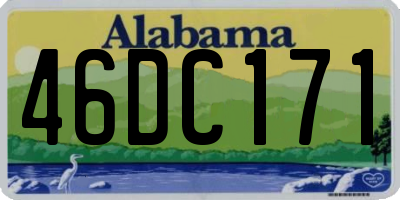 AL license plate 46DC171