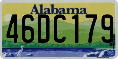 AL license plate 46DC179