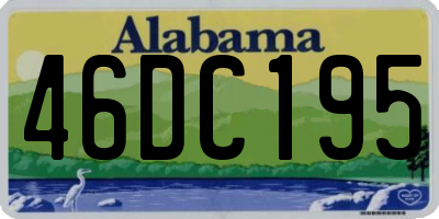 AL license plate 46DC195