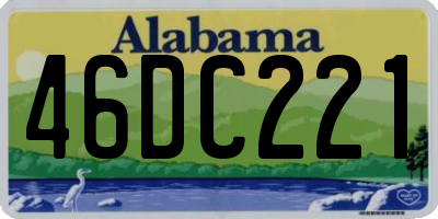AL license plate 46DC221