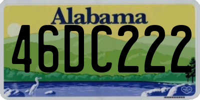 AL license plate 46DC222