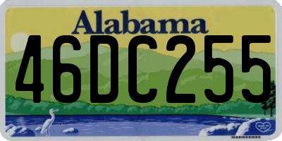 AL license plate 46DC255