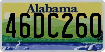 AL license plate 46DC260