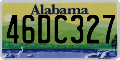 AL license plate 46DC327