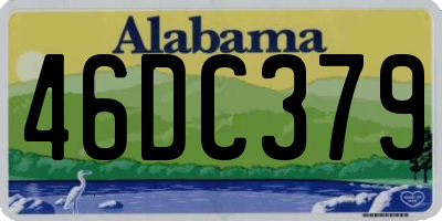 AL license plate 46DC379