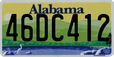 AL license plate 46DC412