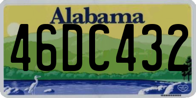 AL license plate 46DC432