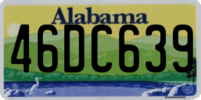 AL license plate 46DC639