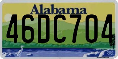 AL license plate 46DC704