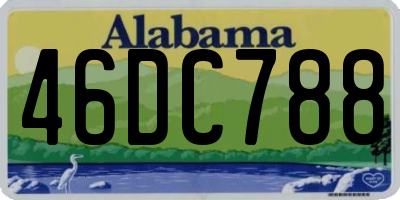 AL license plate 46DC788