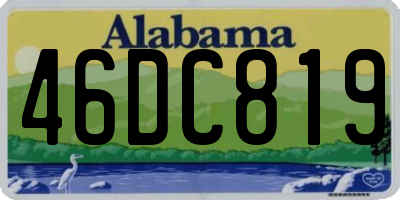 AL license plate 46DC819