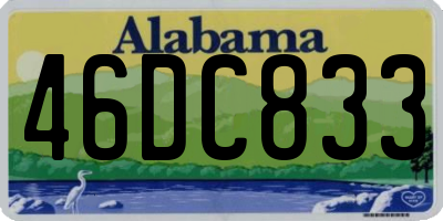 AL license plate 46DC833