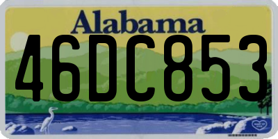 AL license plate 46DC853