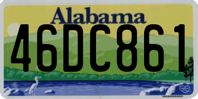 AL license plate 46DC861