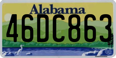 AL license plate 46DC863