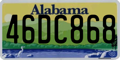 AL license plate 46DC868