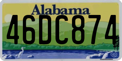 AL license plate 46DC874