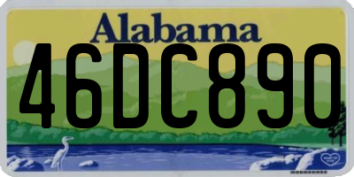 AL license plate 46DC890