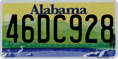AL license plate 46DC928