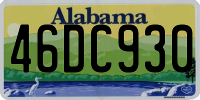 AL license plate 46DC930