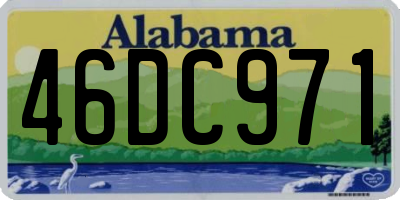 AL license plate 46DC971
