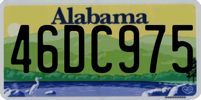 AL license plate 46DC975