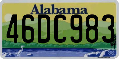 AL license plate 46DC983