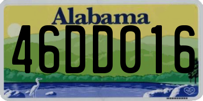 AL license plate 46DD016