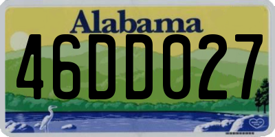 AL license plate 46DD027