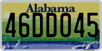 AL license plate 46DD045