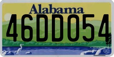 AL license plate 46DD054
