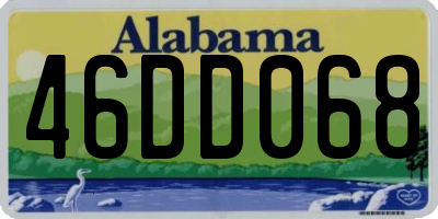 AL license plate 46DD068