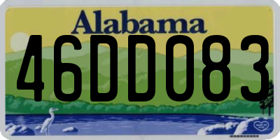 AL license plate 46DD083