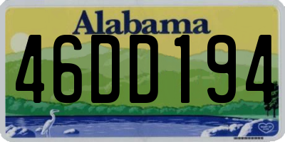 AL license plate 46DD194