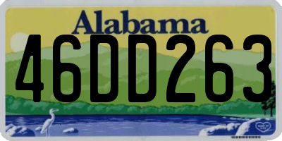 AL license plate 46DD263