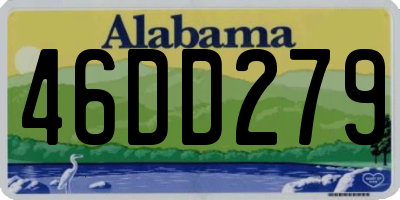 AL license plate 46DD279