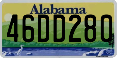 AL license plate 46DD280